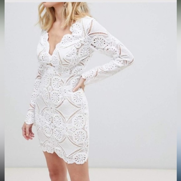 White Lace Dress - Picture 2 of 9